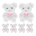 thumbnail image 1 of 6 minianimales de peluche flocados en miniatura, ideales para decorar bolsos, tartas de cumpleaños, San Valentín, bodas y fiestas, color blanco, 1 of 7