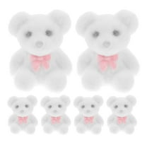 DRAFIDEEP 6Pcs Mini Bears Bulk White Decorative Item for Valentine S Day and Baby Showers