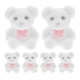 thumbnail image 1 of 6 minianimales de peluche flocados en miniatura, ideales para decorar bolsos, tartas de cumpleaños, San Valentín, bodas y fiestas, color blanco, 1 of 7
