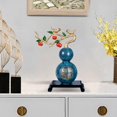 thumbnail image 1 of Estatua de calabaza, artesanía de resina coleccionable, escultura de adorno de , figuritas de Feng Shui para el hogar, estantería, izquierda azul Soledad Estatua de calabaza, 1 of 10