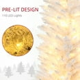 thumbnail image 5 of HOMCOM 5' Prelit Artificial Christmas Tree with Warm White LED Lights White, 5 of 10
