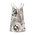 thumbnail image 3 of gakvbuo Plus Size Summer Tops For Women Tops Dressy Casual Women's Printed V-neck Comfortable Loose T-shirt Sleeveless Blouse Casual TopsWorkout Tops For Women, 3 of 4