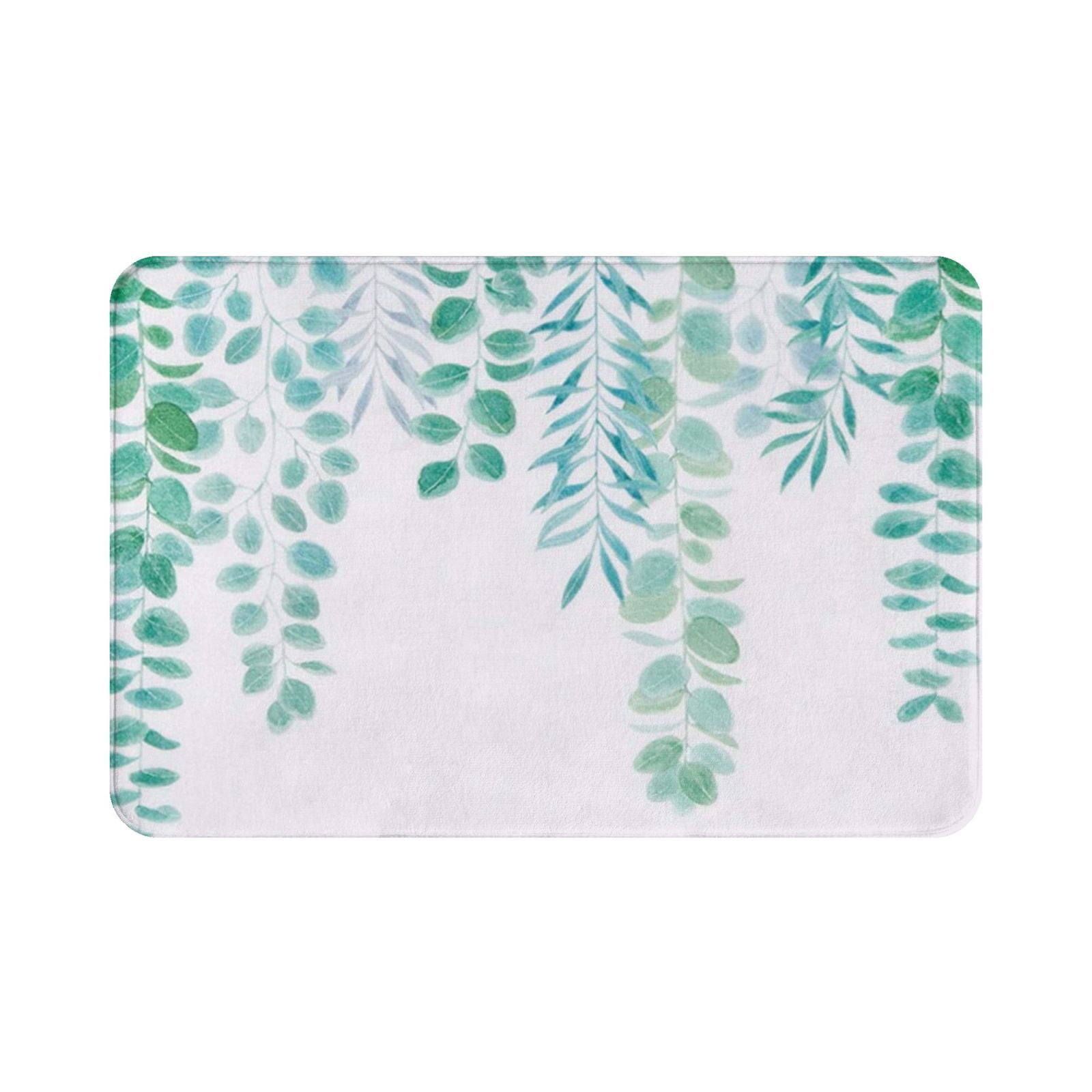 Green Bathroom Rug Green Bath Mat Leaf Bathroom Rug Leaf Bath Mat ...