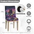 thumbnail image 6 of Xoenoiee Galaxy Cat Daisy Print Dining Chair Covers, Removable Chair Covers for Dining Room Stretch Parsons Chair Slipcover Washable Kitchen Chair Protector Cover, 1 Set, 6 of 7