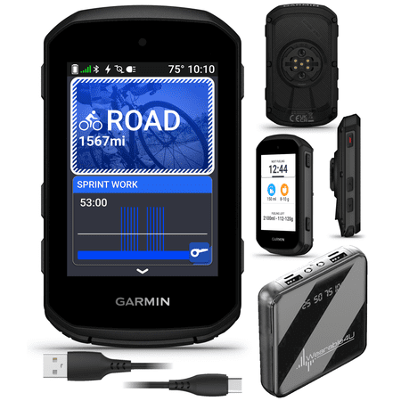 Garmin Edge 550 Compact GPS Cycling Computer 2.7 Vivid Color Display Bike-Specific Mapping Advanced Training and Performance Insights with Wearable4U PowerBank Bundle