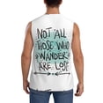 thumbnail image 4 of Bingfone Not All Who Wander Are Lost1 Pattern Men's Tank Tops Workout Sleeveless Tee Shirts Running Beach Tanks for Men-Medium, 4 of 8