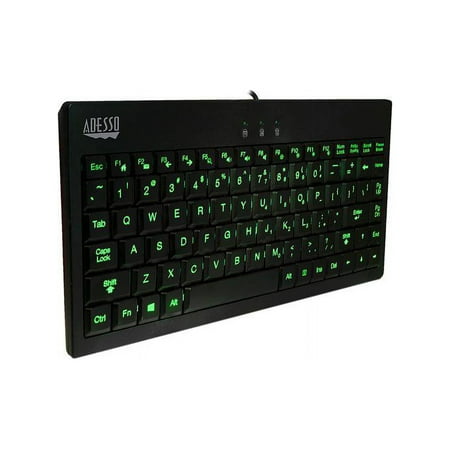 Adesso - SlimTouch AKB-110EB TKL Wired Membrane Keyboard - Black