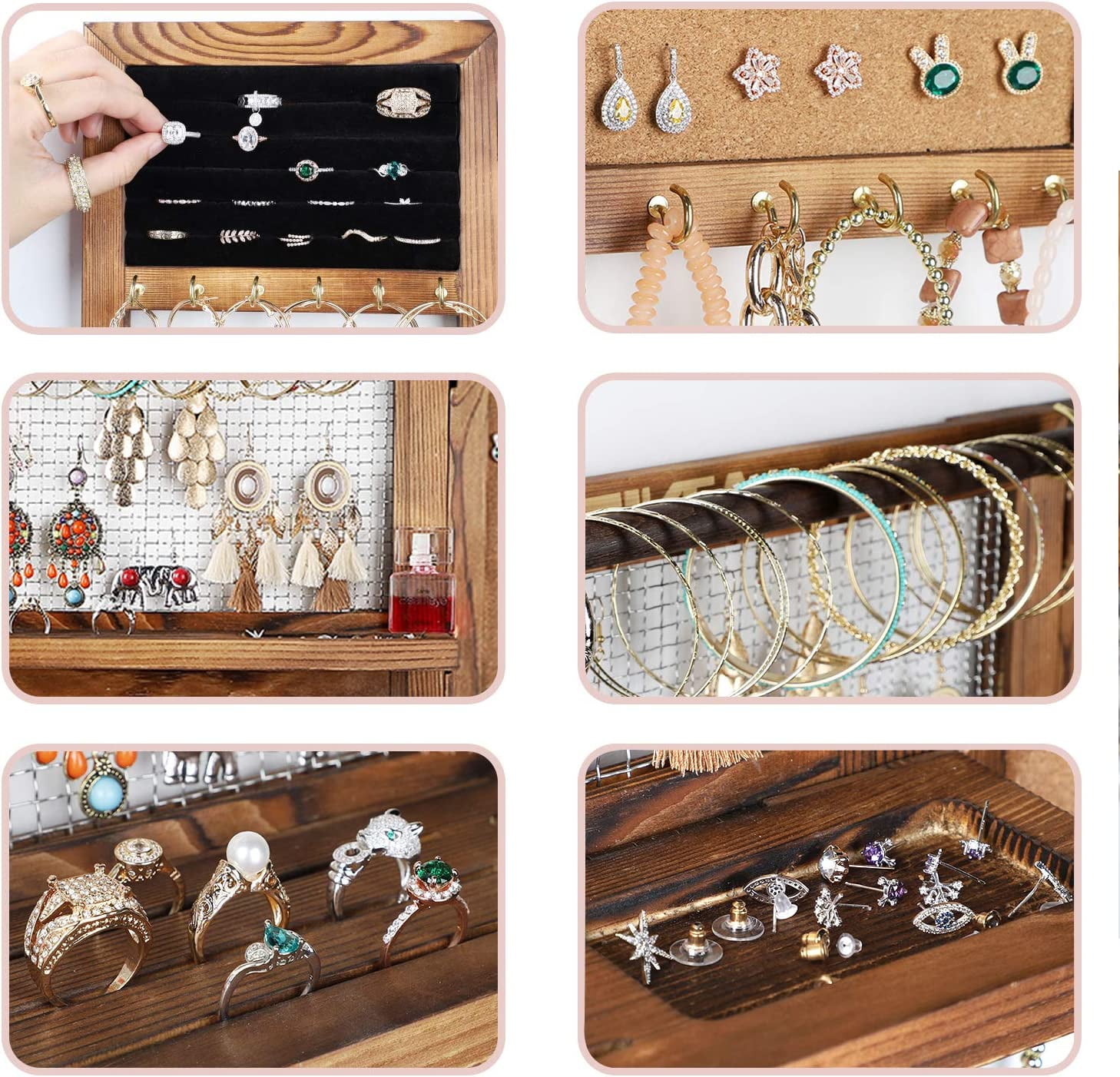 DIY Jewelry Organizer  Easy Way To Display Jewelry On The Wall