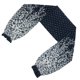 thumbnail image 5 of Cárdigan fino de pashmina con mangas cortas y hombros para mujer Flor azul oscuro, 5 of 9