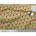 thumbnail image 2 of Soimoi Green Modal Satin Fabric Colorful Heart Print Fabric by Yard 42 Inch Wide, 2 of 3