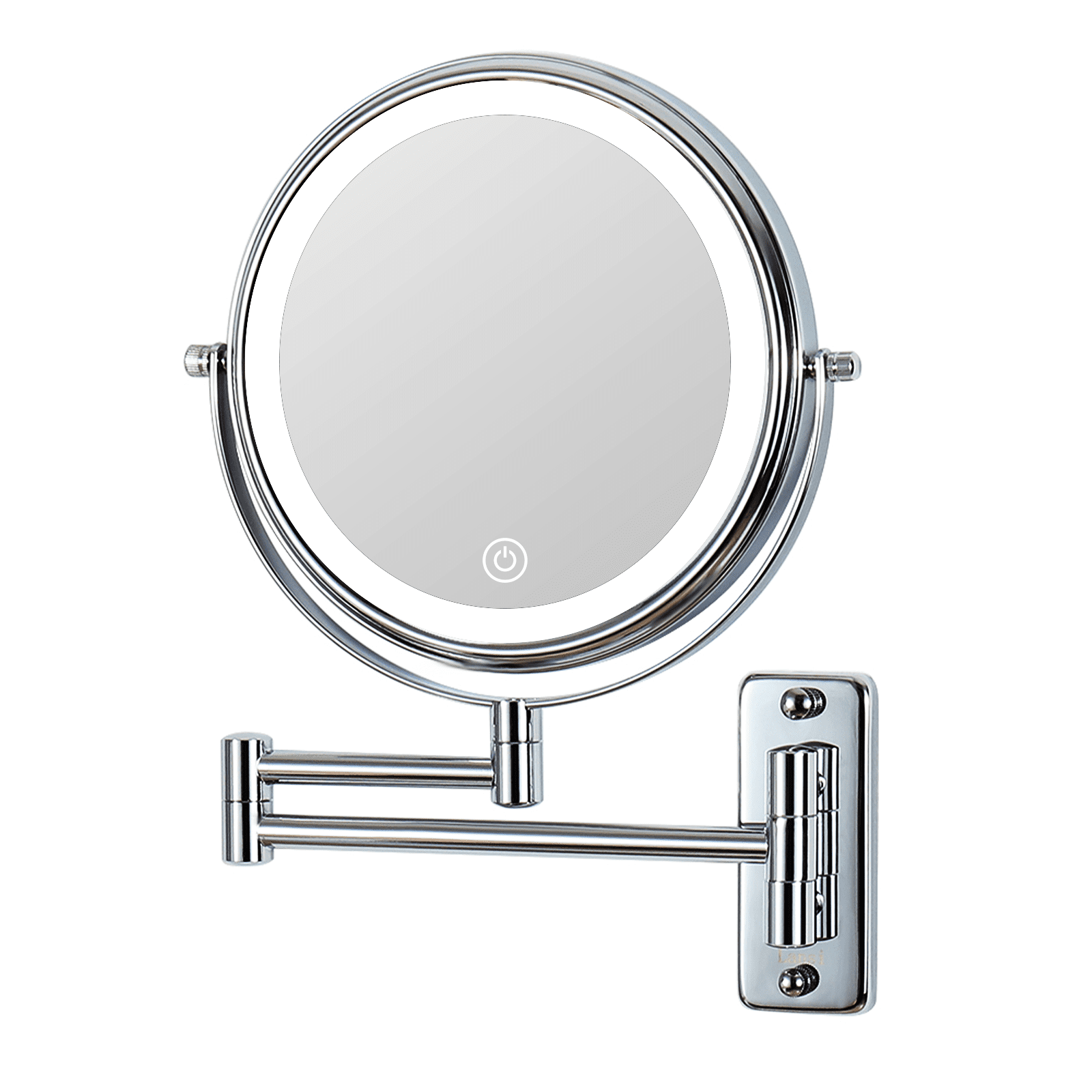 HUMMUH 8" Wall Mount Vanity Mirror 360 Degree Swivel Double Sided 10x