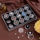 thumbnail image 5 of Caja de almacenamiento para 15 gemas, joyero, estuche para anillos de diamantes, con tapa transparente y forro de terciopelo negro., 5 of 6