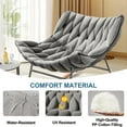 thumbnail image 7 of Outdoor Rocking Chair Patio Lounge Chair, SUREGO Wicker Egg Chair with Cushion, 30° Rocking Angle, Steel Frame & Rattan Fabric, Waterproof Rocker for Porch, Garden, Living Room - Easy Assembly, Gray, 7 of 7