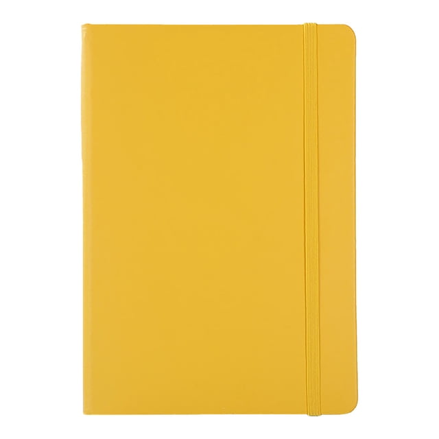 A5 Hardcover Lined Journal, 5.6X8.3 Inch 200 Page Notebook, College Ruled Vegan Leather Cover With Bookmark & Elastic Closure, Thick Paper For Writing & Note Taking