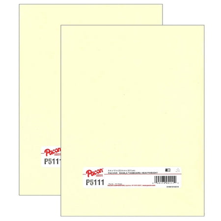 UPC: 0194629040339 | Pacon PAC5111-2 Heavyweight Manila Tagboard 9 x 12 in. – Pack of 2