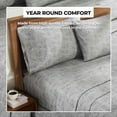 thumbnail image 3 of BNM Melange Soft Flannel Cotton Pillowcases, Set of 2, King, Charcoal, 3 of 8