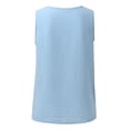 thumbnail image 5 of JFGHDG Linen Tank Tops for Women Summer Gauze Comfy Sleeveless Cotton Linen Shirts Loose Lightweight Casual Camisole Blue 4XL, 5 of 7