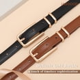 thumbnail image 5 of 3 Pcs Womens Leather Thin Belts Fashion Skinny Belt for Jeans Dresses, 5 of 11