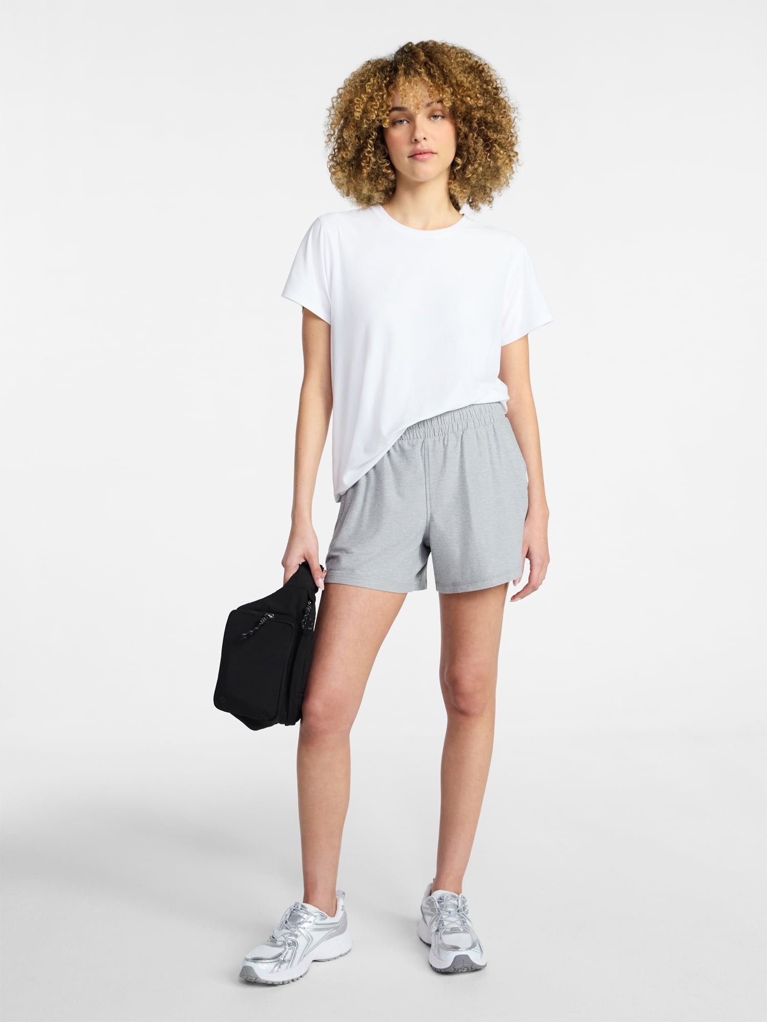 Athletic Works Women's and Women's Plus Relaxed ButterCore Tee with Short Sleeves, Sizes XS-4X
