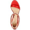 thumbnail image 3 of JEWEL BADGLEY MISCHKA Womens Red Ankle Strap Embellished Unique Round Toe Stiletto Zip-Up Dress Sandals Shoes 8 M, 3 of 4