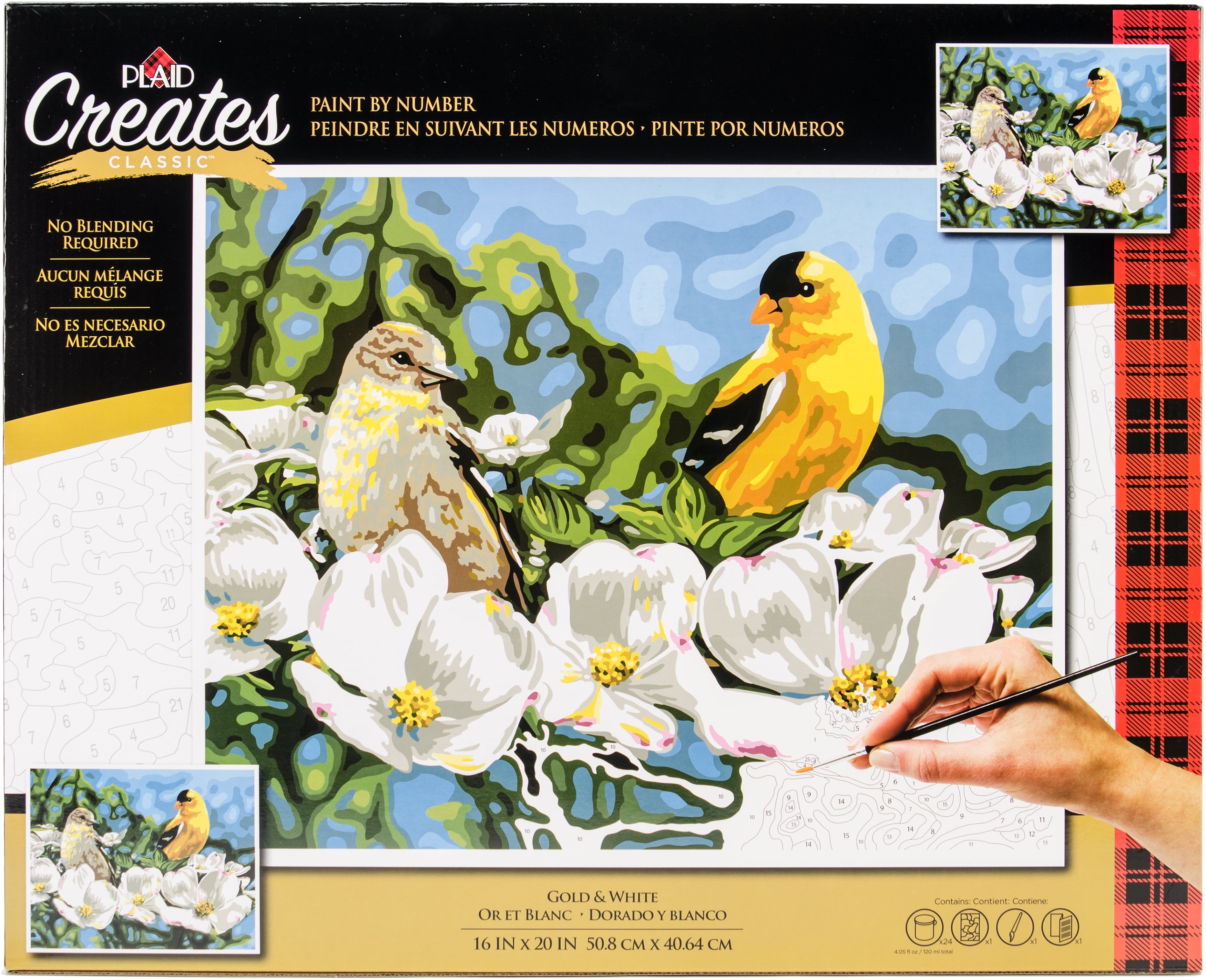 Paint By Number Kit 16"X20"Gold & White Walmart Canada