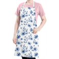 thumbnail image 5 of Pioneer Flower Floral Print Pattern Apron for Women and Men, Cotton Linen Waterproof with Pockets, Adjustable, 33x27 Inch for Kitchen, Gardening, BBQ, Salon, 5 of 6