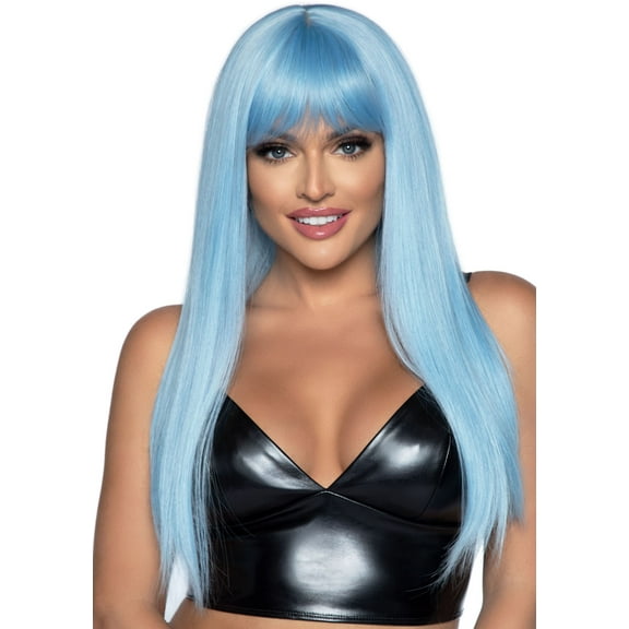Leg Avenue Womens 24 inch Long Straight Wig with Bangs