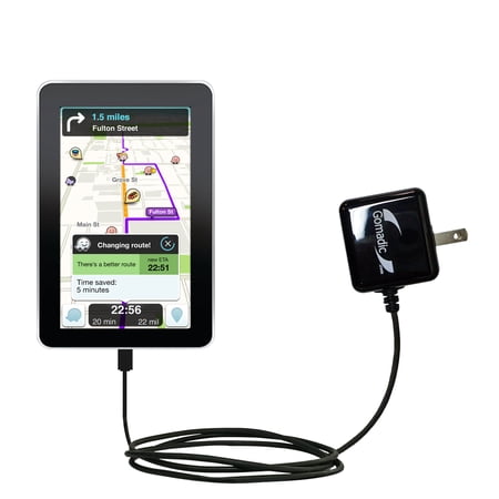 Gomadic Intelligent Compact AC Home Wall Charger suitable for the Zeki 7 Inch Tablet - TBQG774B / TBQG773B - High output power with a convenient, fold