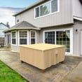 thumbnail image 3 of Budge Large 60" Beige Patio Square Table Cover, Sedona, 3 of 8