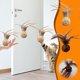thumbnail image 1 of Juguete natural de ratán con cascabeles y plumas - Juguetes interactivos para morder para gatos de interior, tejidos a mano, ligeros, para limpieza dental, duraderos, 1 of 7