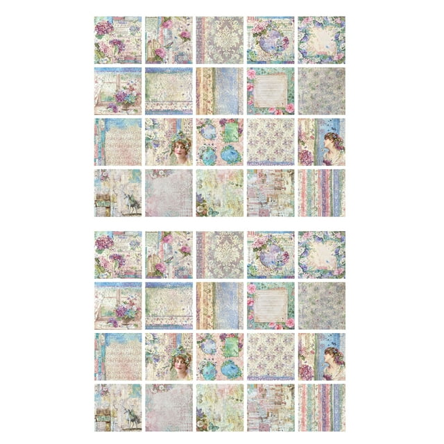 40 hojas de pegatinas estéticas de hortensias, estilo jardín, madera, tamaño adecuado, para álbumes de recortes, planificadores y diarios.