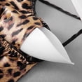 thumbnail image 4 of Camisones con estampado de leopardo para mujer, ropa de dormir Sexy con sujetador acolchado, falda de noche de satén de seda sintética, pijama de verano, novedad, 4 of 5