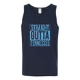 thumbnail image 2 of Straight Outta Tennessee Ten Fan | Fantasy Football | Mens Sports Graphic Tank Top, Navy, Medium, 2 of 4
