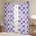 thumbnail image 2 of Homewish Purple Love Heart Blackout Curtains Set of 2 (52x84 Each), Dreamy Cartoon Window Curtains, Modern Fashion Curtains and Drapes, Curtains and Drapes Bedroom Decor, 2 of 6