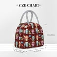 thumbnail image 5 of XMXT Reusable Lunch Bag Women, Watercolor Cartoon Monster Red Large Capacity Lunchbox, for Work School, 5 of 9