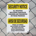 thumbnail image 5 of (2 Pack) All Weapons Prohibited Bilingual OSHA Security Notice Sign 10 Inch X 14 Inch Indoor / Outdoor Rust-Free Aluminum Metal Signs for Workplace, Workshop, and Construction Site,, 5 of 8