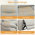 thumbnail image 3 of Caberryne Leather Recliner Sofa Set for Living Room Furniture Set, Power Reclining Loveseat and Chair with LED Lights/Charging Ports/Deep Seats for House/Home Theater(3 Seater), 3 of 7