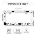 thumbnail image 6 of Black Splashes License Plate Frames for Women Men Car Plate Holder Cover Metal Tag Aluminum Car Accessories Front Rear Plate Decor, 6 of 6