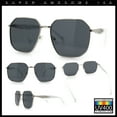 thumbnail image 2 of Mens Luxury Geometric Metal Rim Hustler Fashion Rectangle Sunglasses Silver White - Black, 2 of 8
