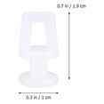 thumbnail image 4 of CIMAXIC 100 Pcs Rouleaux de Tringle en Plastique Rail de Rideau Roues pour Fenêtre Porte Rideaux de Douche (Blanc),0,79"X0,39"X0,39 Pouces, 4 of 4