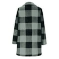 thumbnail image 6 of Xdegoge Fleece Jacket Women Plaid Flannel Button Down Fuzzy Winter Coats Warm Loose Fit Long Sleeve Sherpa Jackets Outerwear, 6 of 9