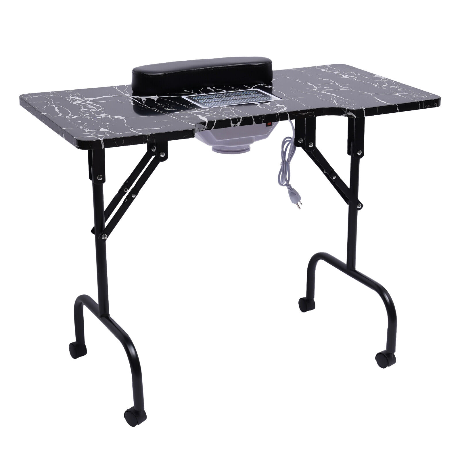 Nail Table for Nail Tech,Portable Nail Table with Folding Function