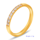 thumbnail image 2 of Anillo de acero de titanio con personalidad simple europea y americana para mujer, anillo de acero inoxidable con circonita de una sola fila de diamantes y oro de 18 quilates para mujer, 2 of 5