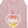 thumbnail image 3 of Bratz - Flame Logo - Chain Link Heart - Women's Racerback Tank Top, 3 of 5