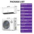 thumbnail image 3 of Ductless Mini Split Air Conditioner & Heat Pump, 9000 BTU, 20 SEER2, WiFi Remote Control, Complete Installation Kit, 208-230V, Cools 450 Sq.Ft, 3 of 7
