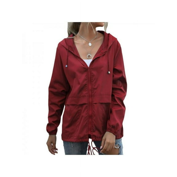 Lightweight Waterproof Raincoat for Women Packable Outdoor Hooded Rain Jacket