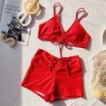 thumbnail image 5 of Gift for Girls Ofreoo Bathing Suit for Women Colorblock Two Piece Bikini Swimsuit String Tie Side Bathing Suit, 5 of 8