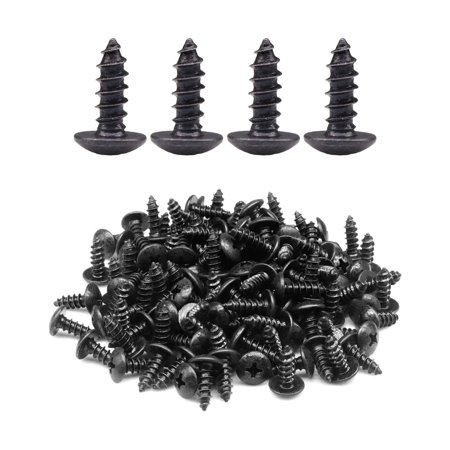 

50pcs Truss Head Phillips Wood Screws with Black Oxide Coated
