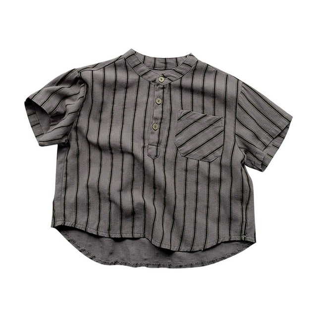 COM1950s Hauts d'Été Mignons, T-Shirt à Manches Courtes en Coton à Rayures pour Enfants, Col Rond, Shorts en Coton pour Garçons