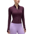 thumbnail image 1 of Campera CRZ YOGA Butterluxe Cintura Morada Talle S, 1 of 5